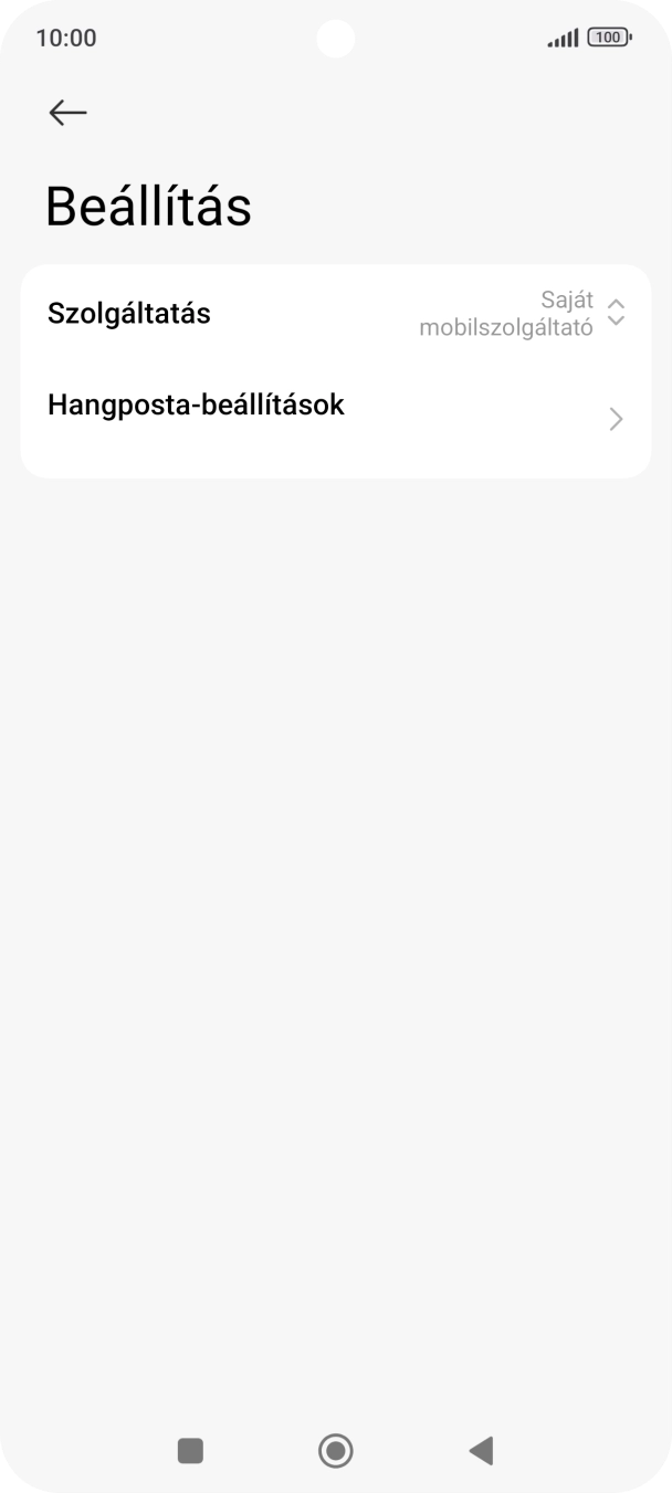 Válaszd a Hangposta-beállítások lehetőséget.