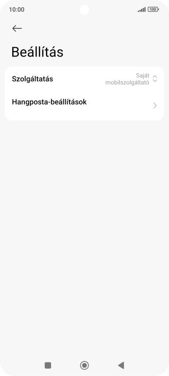 Válaszd a Hangposta-beállítások lehetőséget.