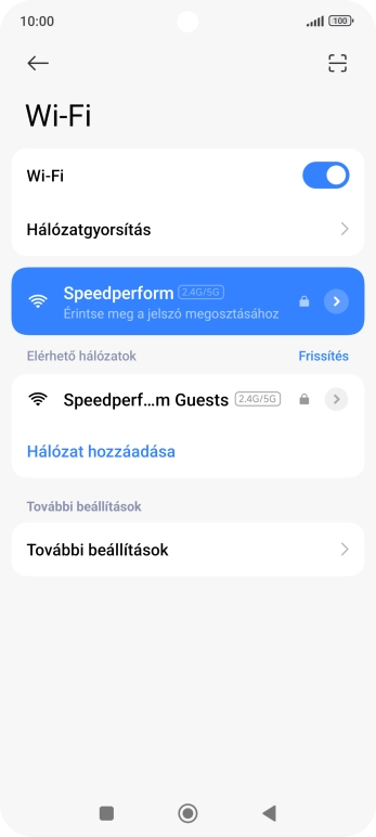 A befejezéshez, és ahhoz, hogy visszatérhess a főképernyőhöz, nyomd meg a főgombot.