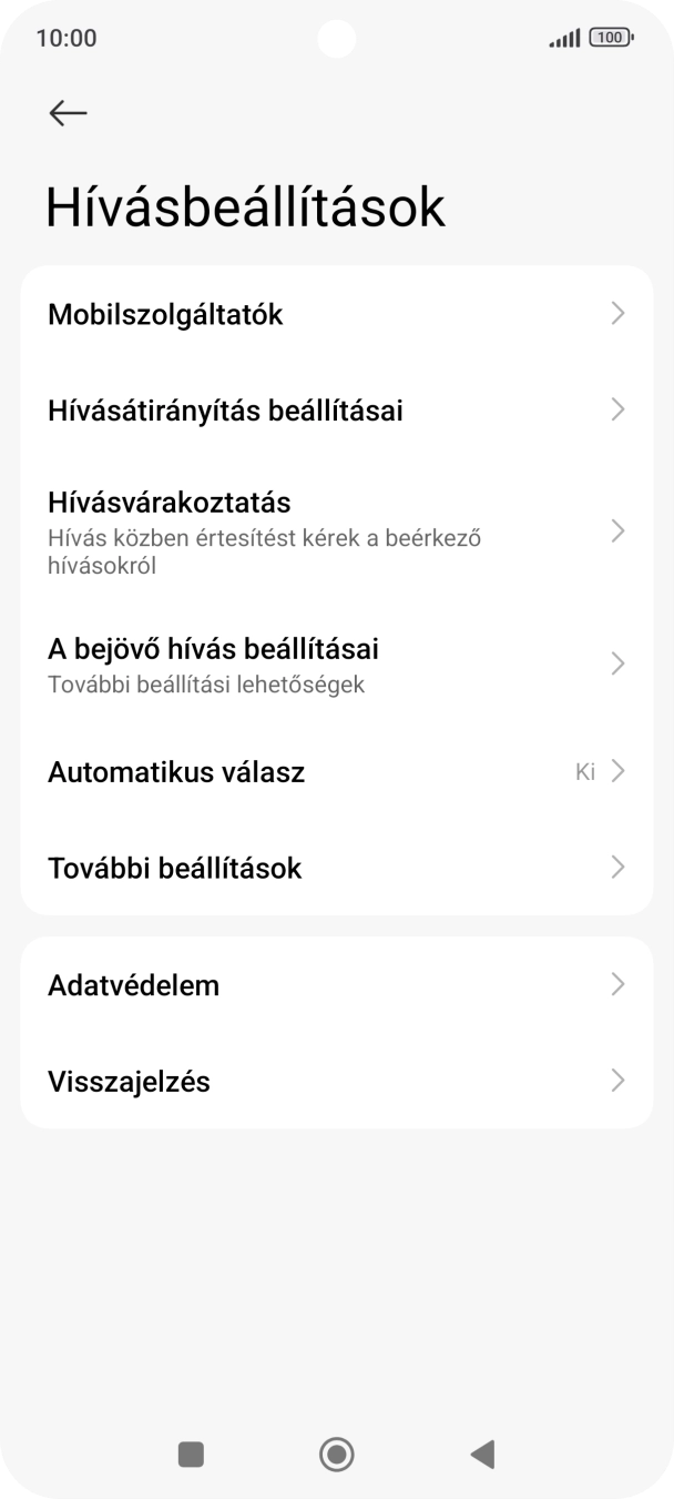 Válaszd a Hívásvárakoztatás lehetőséget.