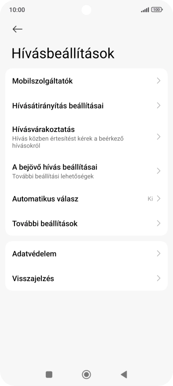 Válaszd a Hívásátirányítás beállításai lehetőséget.