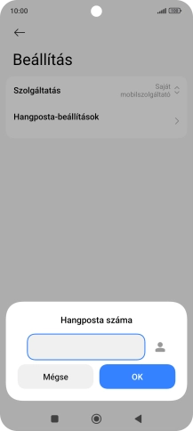 Írd be azt, hogy +36709090999, és válaszd az OK lehetőséget.