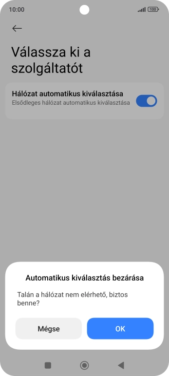 Válaszd az OK lehetőséget.