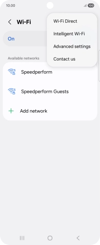 Press Intelligent Wi-Fi.