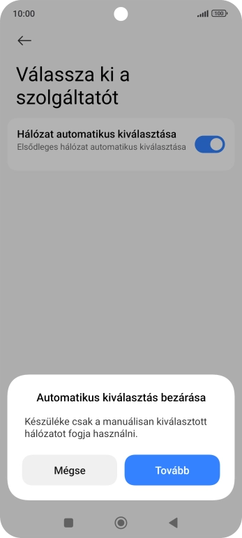 Válaszd a Tovább lehetőséget.