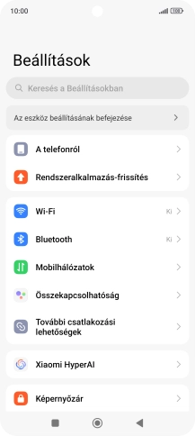 Válaszd a Mobilhálózatok lehetőséget.