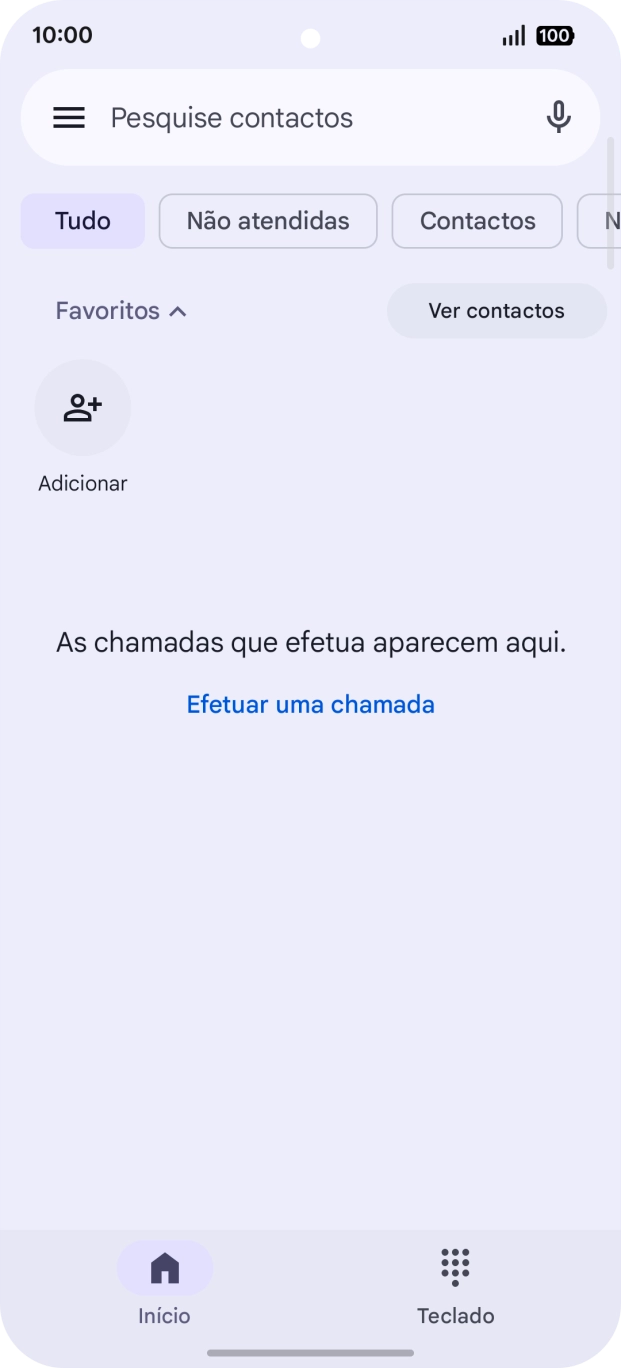 Prima o ícone de menu.