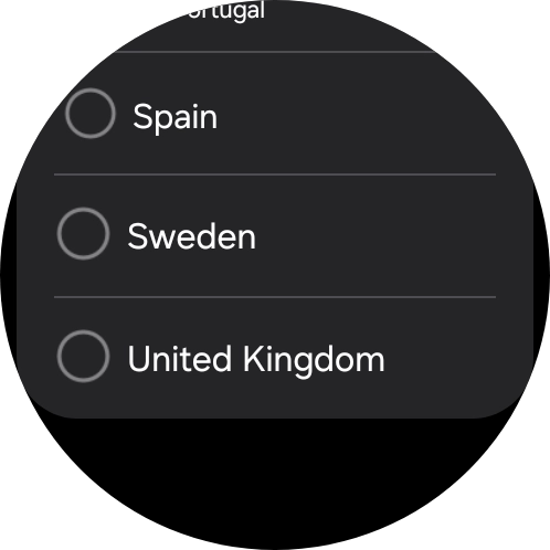 Press the required region.