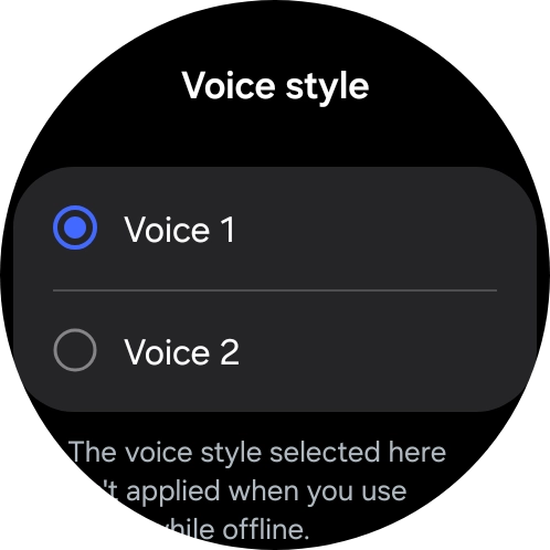 Press the required voice.