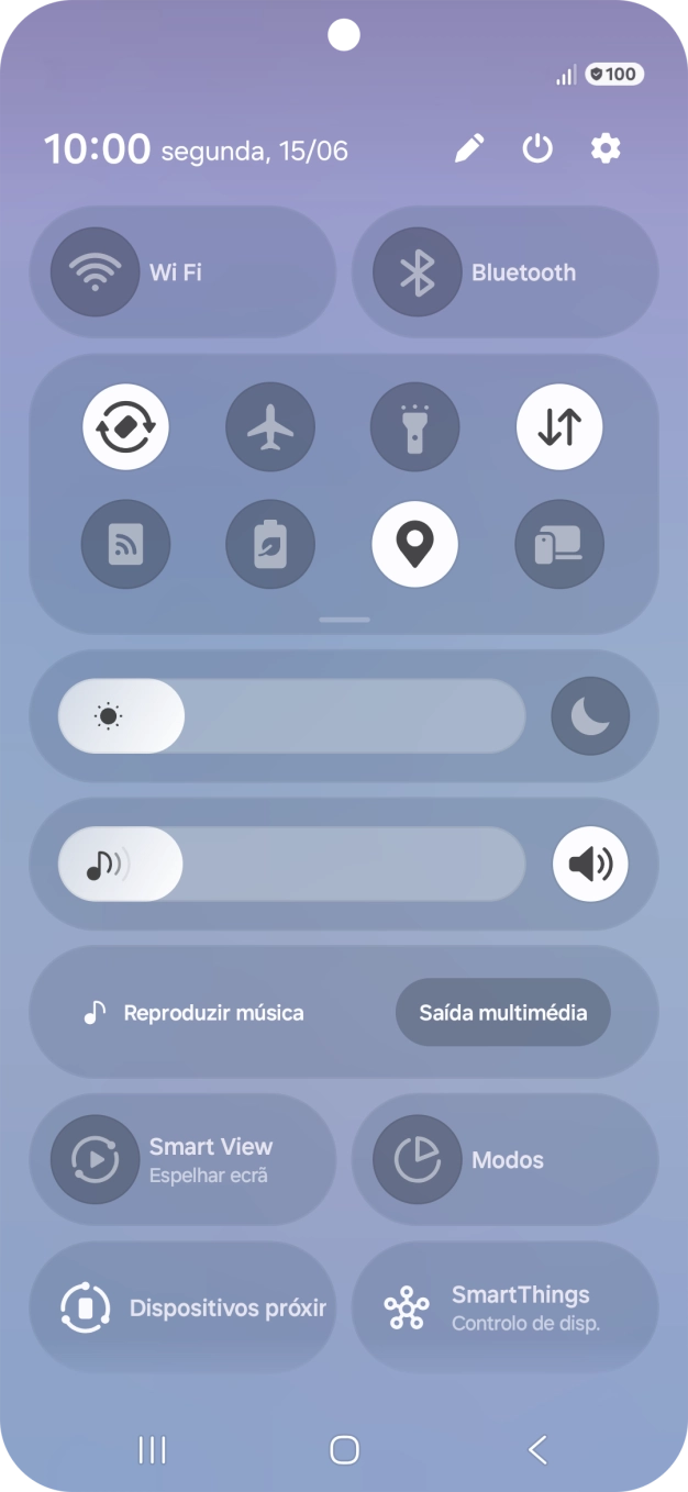 Prima o ícone de definições.
