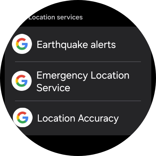 Press Emergency Location Service.