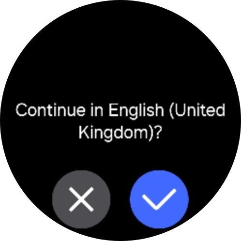 Press the confirm icon.