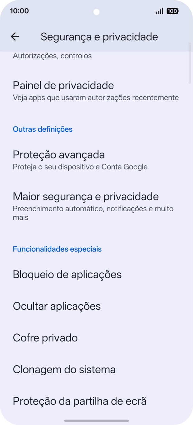 Prima Maior segurança e privacidade.