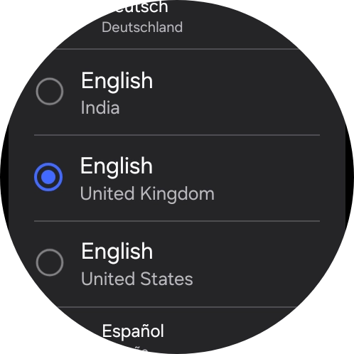 Press the required language.