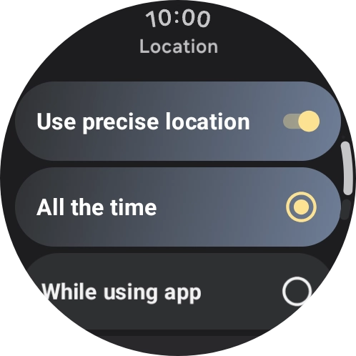Follow the instructions on the screen to select the required settings and turn the function on or off.