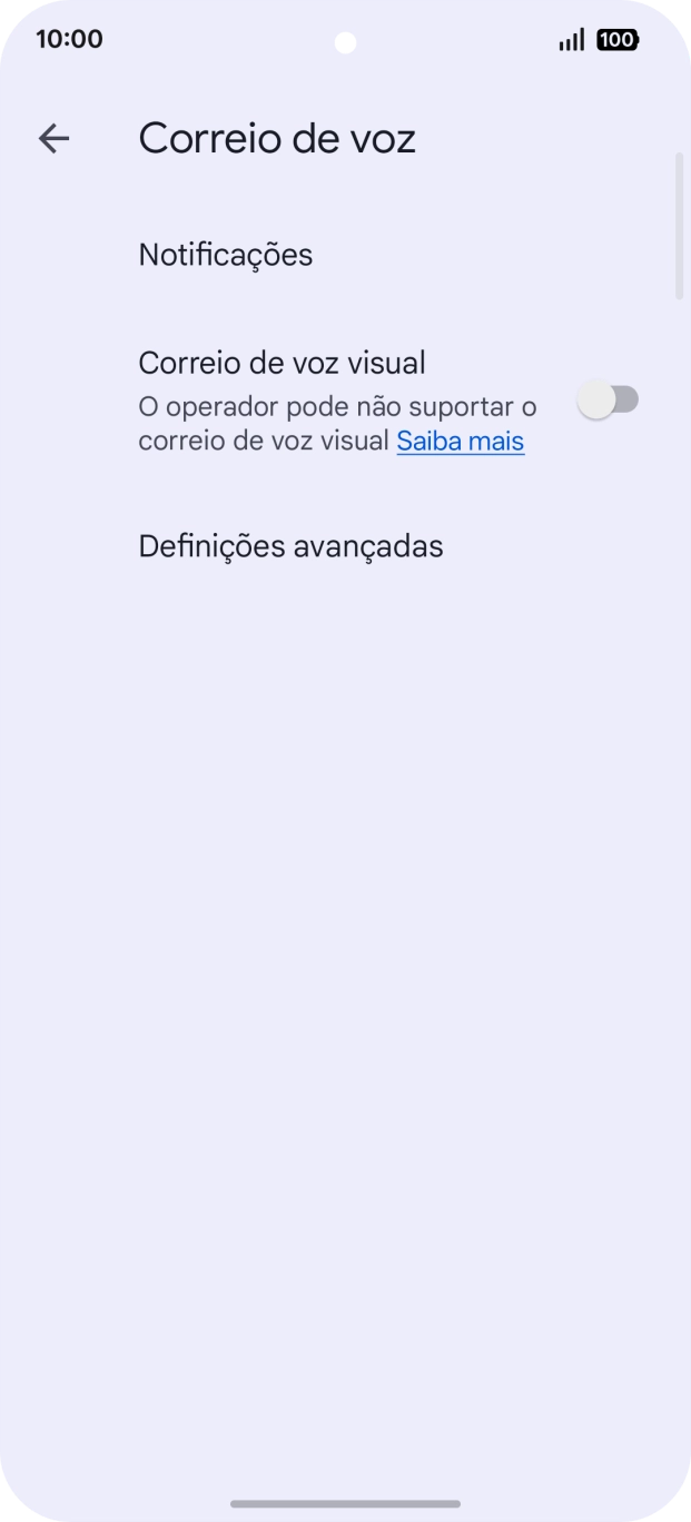 Prima Definições avançadas.