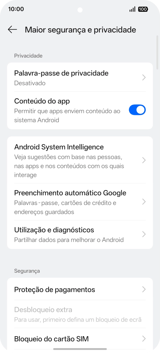 Prima Bloqueio do cartão SIM.