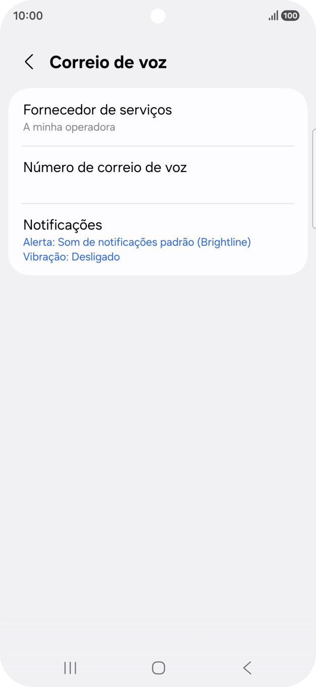 Prima Número de correio de voz.