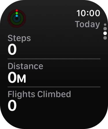Slide your finger downwards to return to the overview with the coloured rings. Slide your finger downwards to return to the overview with the coloured rings.