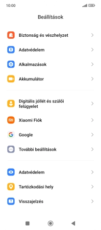 Válaszd a További beállítások lehetőséget.