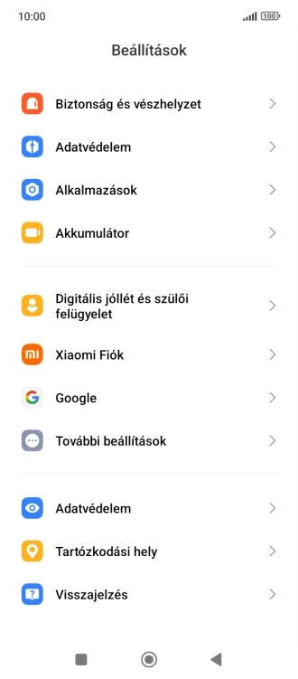 Válaszd a További beállítások lehetőséget.
