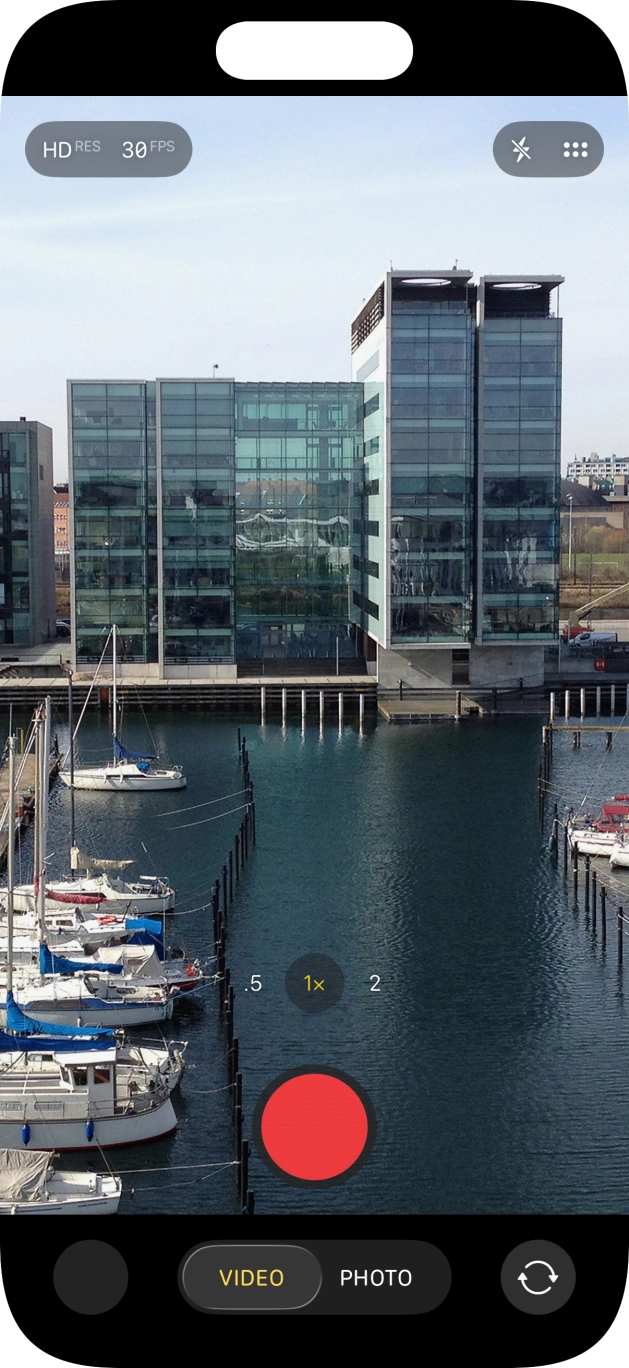 Press the record icon to start recording. Press the record icon to start recording.