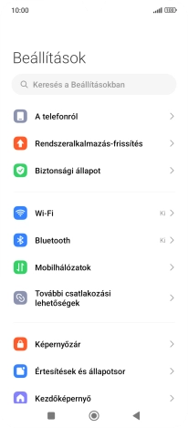 Válaszd a Bluetooth lehetőséget.