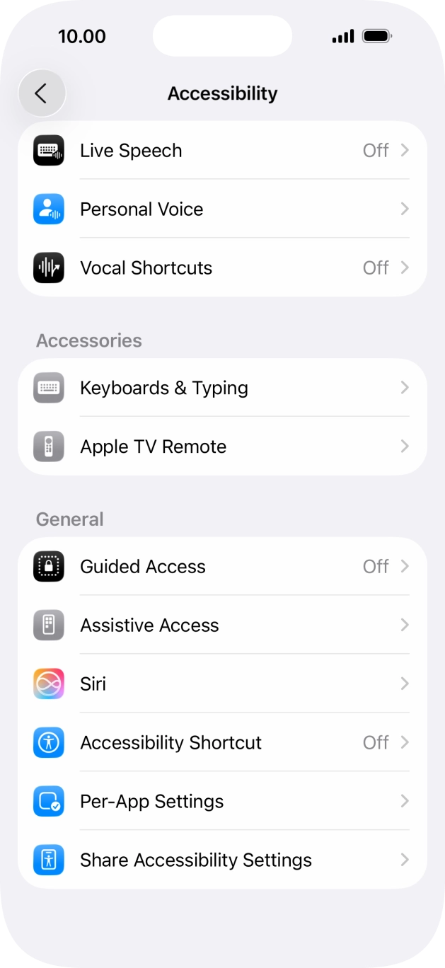 Press the required category below 