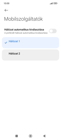 Válaszd ki a kívánt hálózatot.