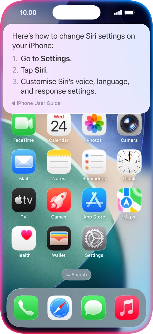 Ask questions about functions and settings on your phone. Ask questions about functions and settings on your phone.
