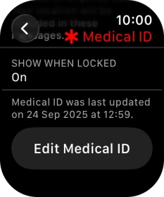 Press Edit Medical ID.