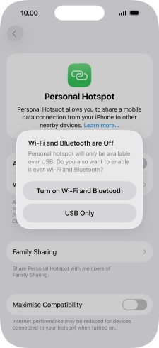 If WiFi is turned off, press Turn on Wi-Fi and Bluetooth.
