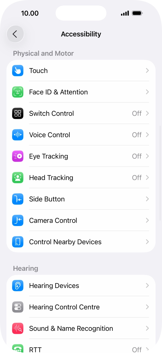 Press the required category below 