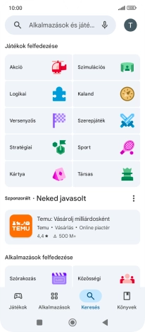 Kattints a keresés mezőre.