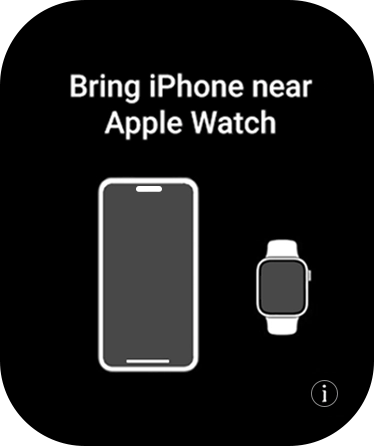 Place your Apple Watch next to your phone. Place your Apple Watch next to your phone.
