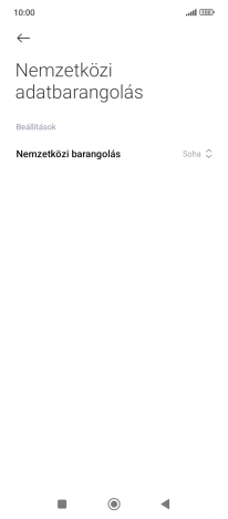 Kattints a „Nemzetközi barangolás” melletti mezőre.