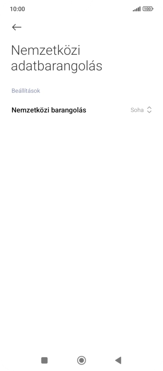 Kattints a „Nemzetközi barangolás” melletti mezőre.