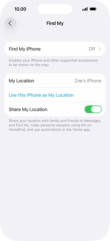 Press Find My iPhone.