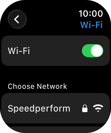 Press the required WiFi network.