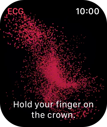 Place your index finger on the Digital Crown while the measurement is done. Place your index finger on the Digital Crown while the measurement is done.