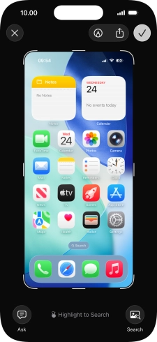 Follow the instructions on the screen to edit and save your screenshot.