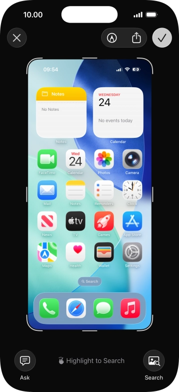 Follow the instructions on the screen to edit and save your screenshot.