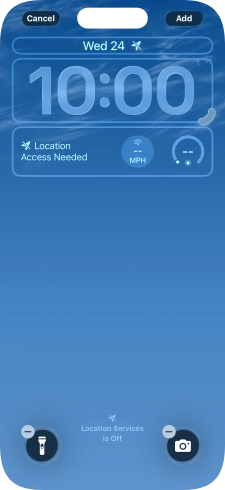 To customise the way the lock screen date is displayed, press the date widget and follow the instructions on the screen to select the required widget display mode.