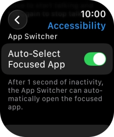 Press the required category below 'App Switcher' and follow the instructions on the screen to select the required settings.
