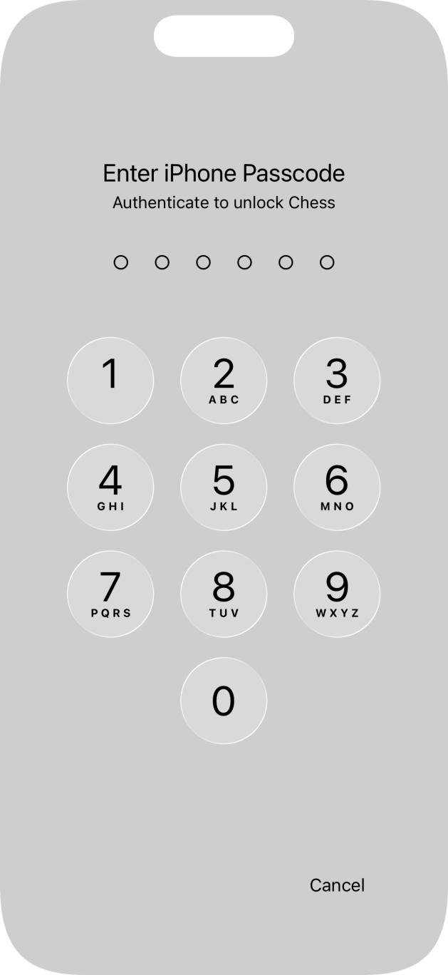 Use the lock code you created. The app is now no longer locked.