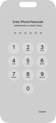 Use the lock code you created. The app is now no longer locked.