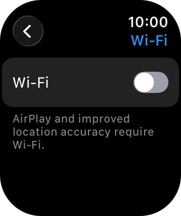 Press the indicator next to 'Wi-Fi' to turn on the function.