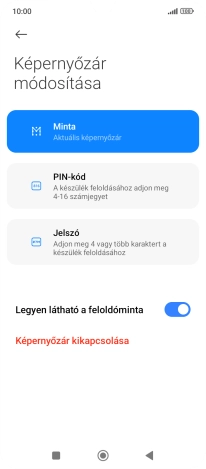 Válaszd a Képernyőzár kikapcsolása lehetőséget, és írd be az extra képernyőzárkódot, amit korábban már beállítottál.