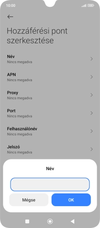 Írd be azt, hogy One MMS, és válaszd az OK lehetőséget.