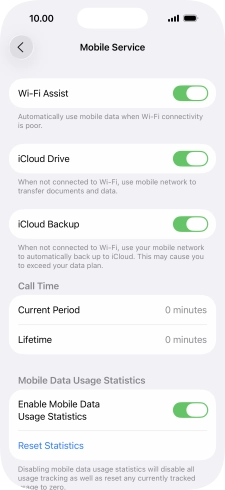 Press the indicator next to 